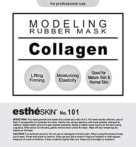 estheSKIN No.101 close-up shows hydrolyzed collagen for skin elasticity support.