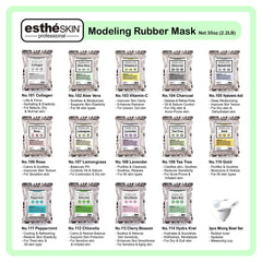 estheSKIN No.105 applying the rubbery mask evenly on the face