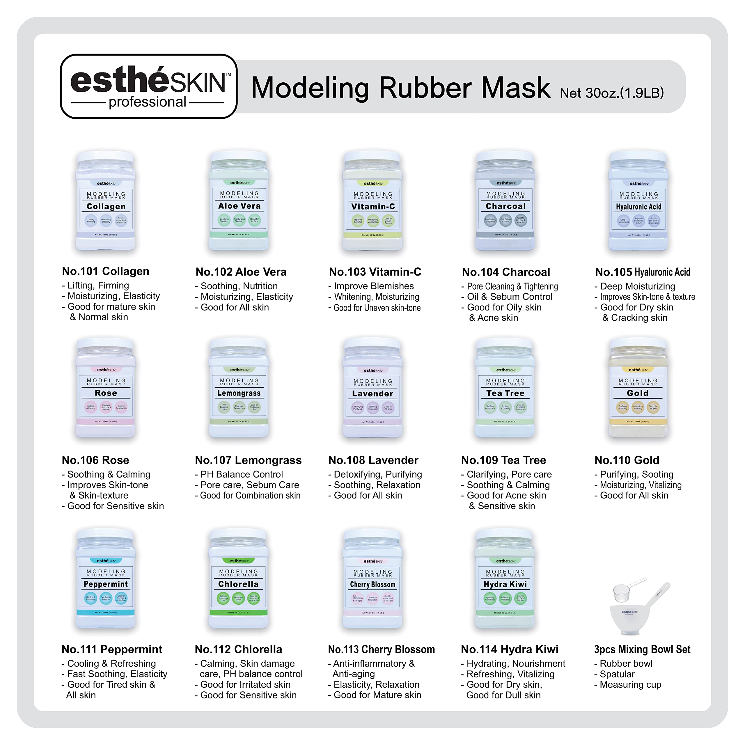 estheSKIN rubber mask film setting forms a smooth peel-off layer on skin.