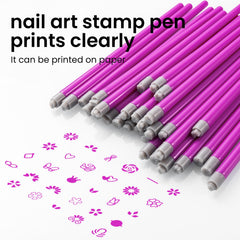 ESUOHYM nail stamp pen compact design for travel-friendly art.
