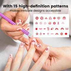 ESUOHYM nail stamp pen geometric pattern for bold, clean lines.