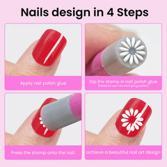ESUOHYM nail stamp pen rose red pack for quick manicures.