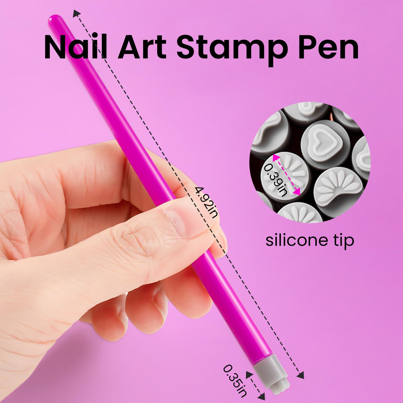 ESUOHYM nail stamp pen travel-friendly kit for DIY nail art.