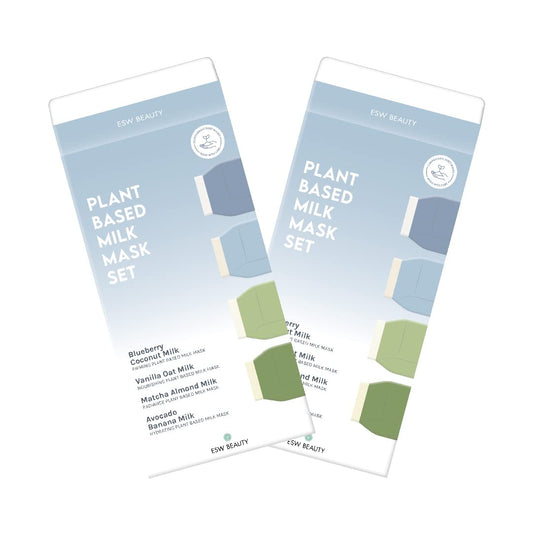 ESW Beauty Milk Face Mask sachet demonstrates convenient, plant-based hydration for on-the-go use.