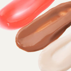 Close-up of ESW Beauty Smoothie Lip Treatment packaging showing vibrant options