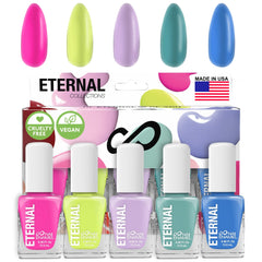 Eternal 5-color nail polish pink swatch for vibrant, quick-dry manicure