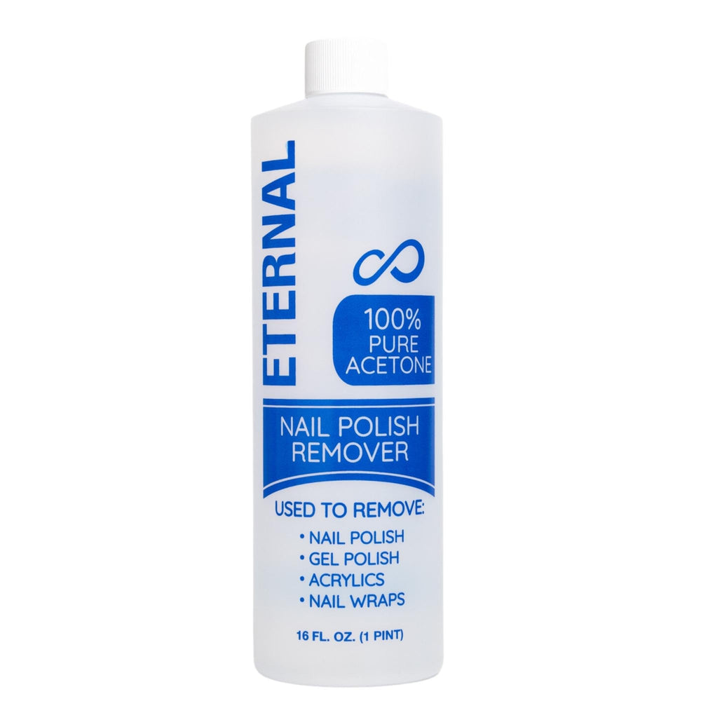 Eternal gel polish remover bottle close-up for salon-quality results at home.