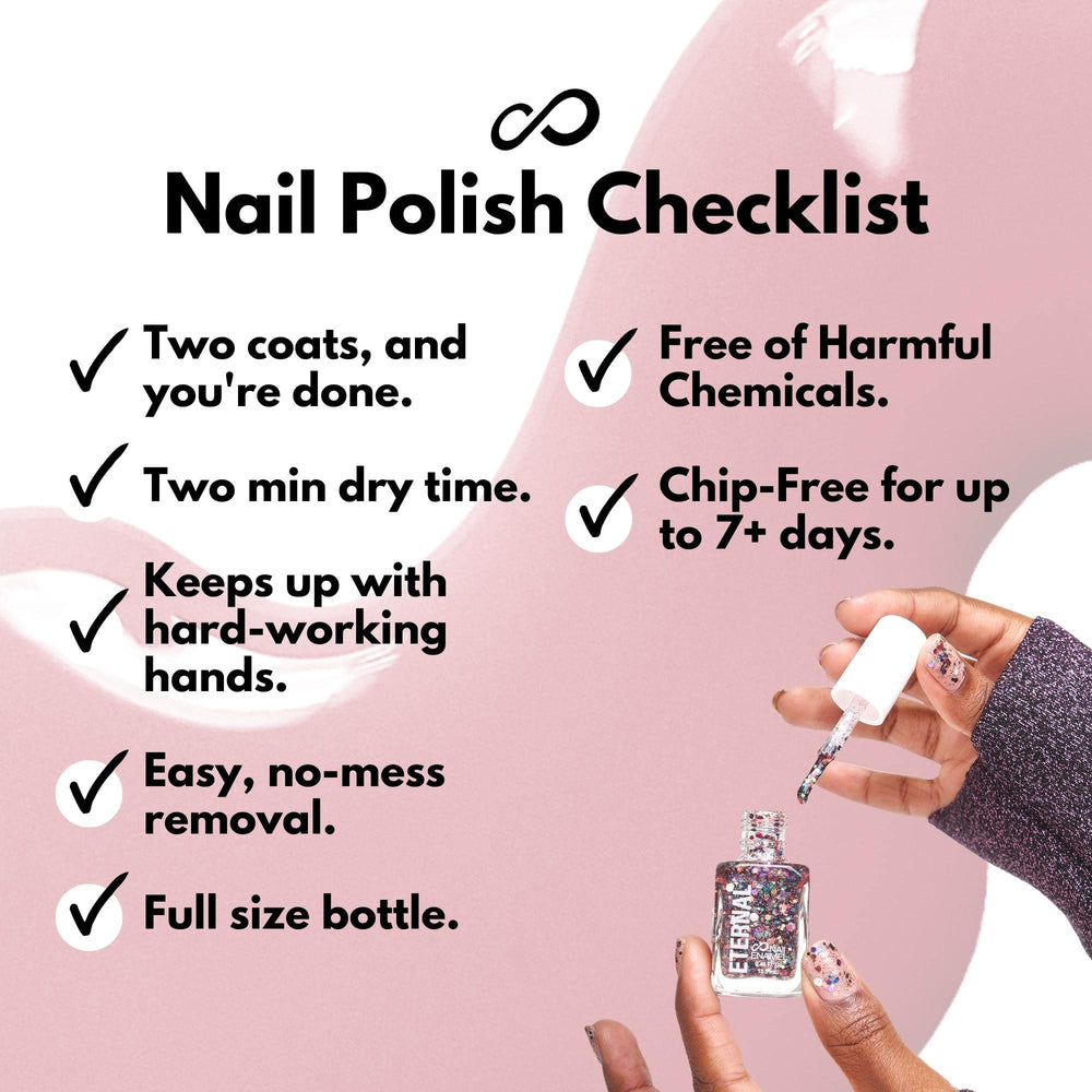 Eternal Glitter Nail Polish Set Cheers nails in hand showcase versatile finishes for home manicures