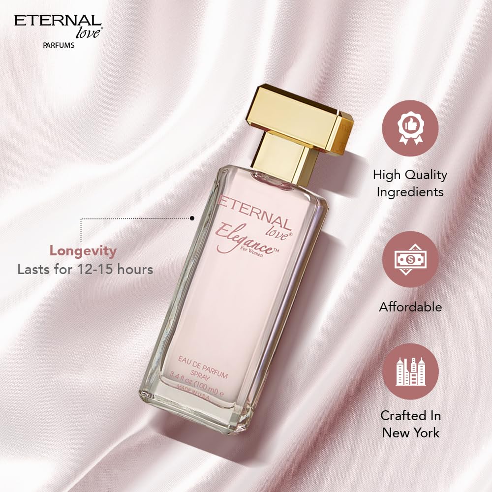 Eternal Love spray on wrist, peach opening hints a fresh summer mood.