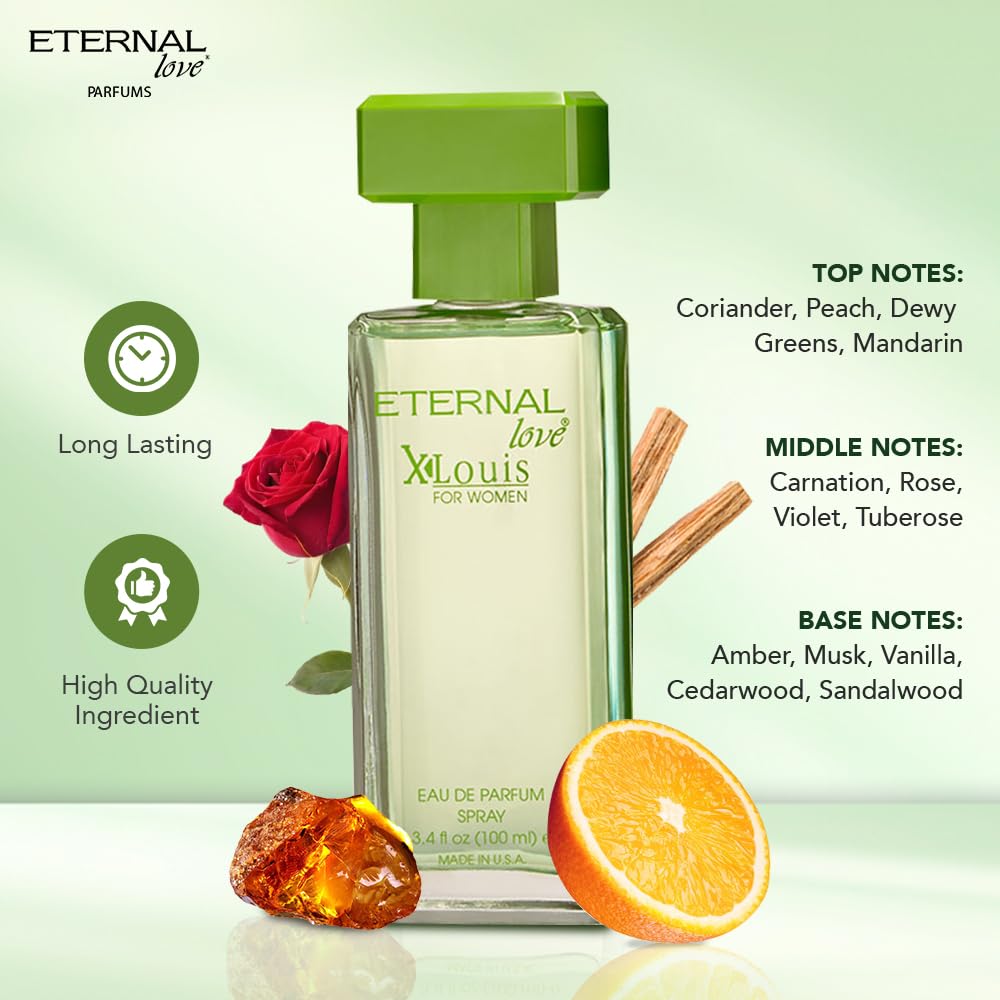 Eternal Love X-Louis bottle front 50ml highlights portable luxury for everyday confidence