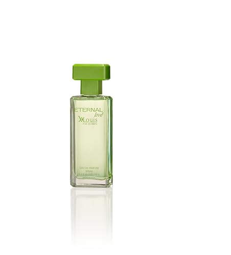 Closeup of Eternal Love X-Louis label highlighting premium fragrance composition.