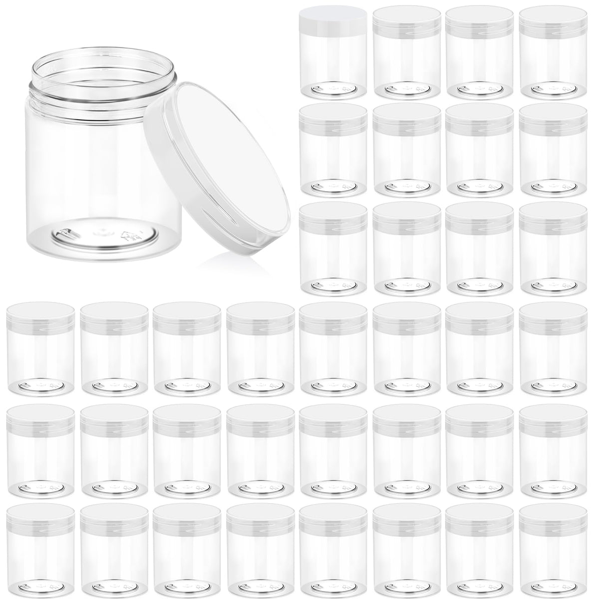 Eternal Moment 36-pack 3oz jars with clear lids for easy sample visibility