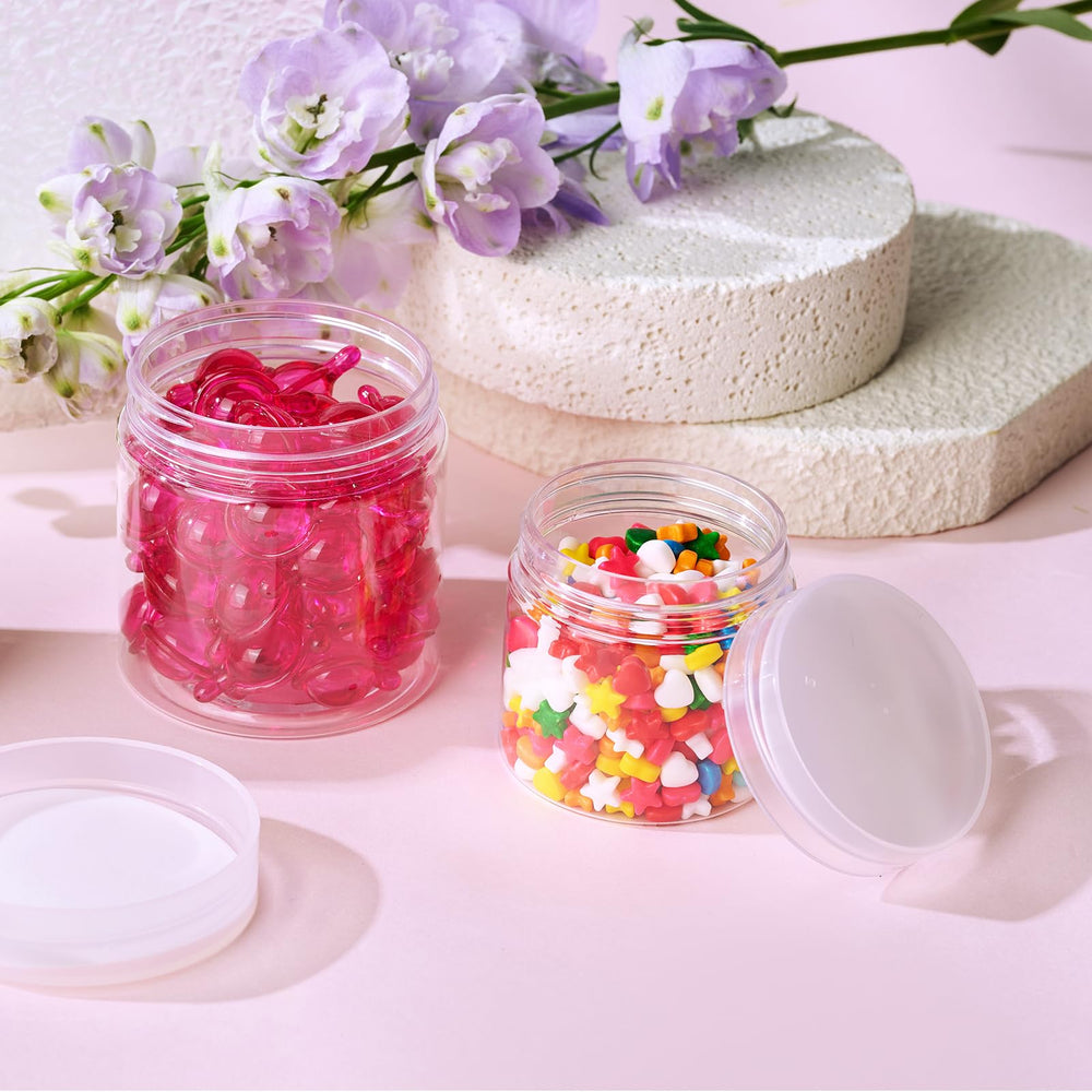 Eternal Moment transparent jar close-up highlights shatterproof PET material.