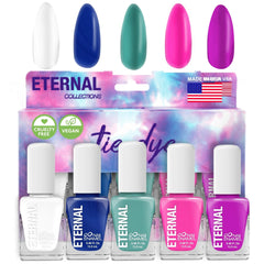 Eternal Nail Polish Tie Dye Collection packaging scene for gifting and display.