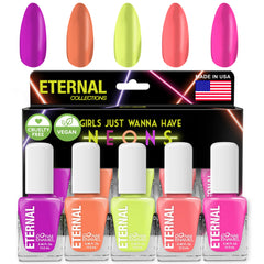 Eternal Neon pink nail polish for a vibrant, quick-dry manicure