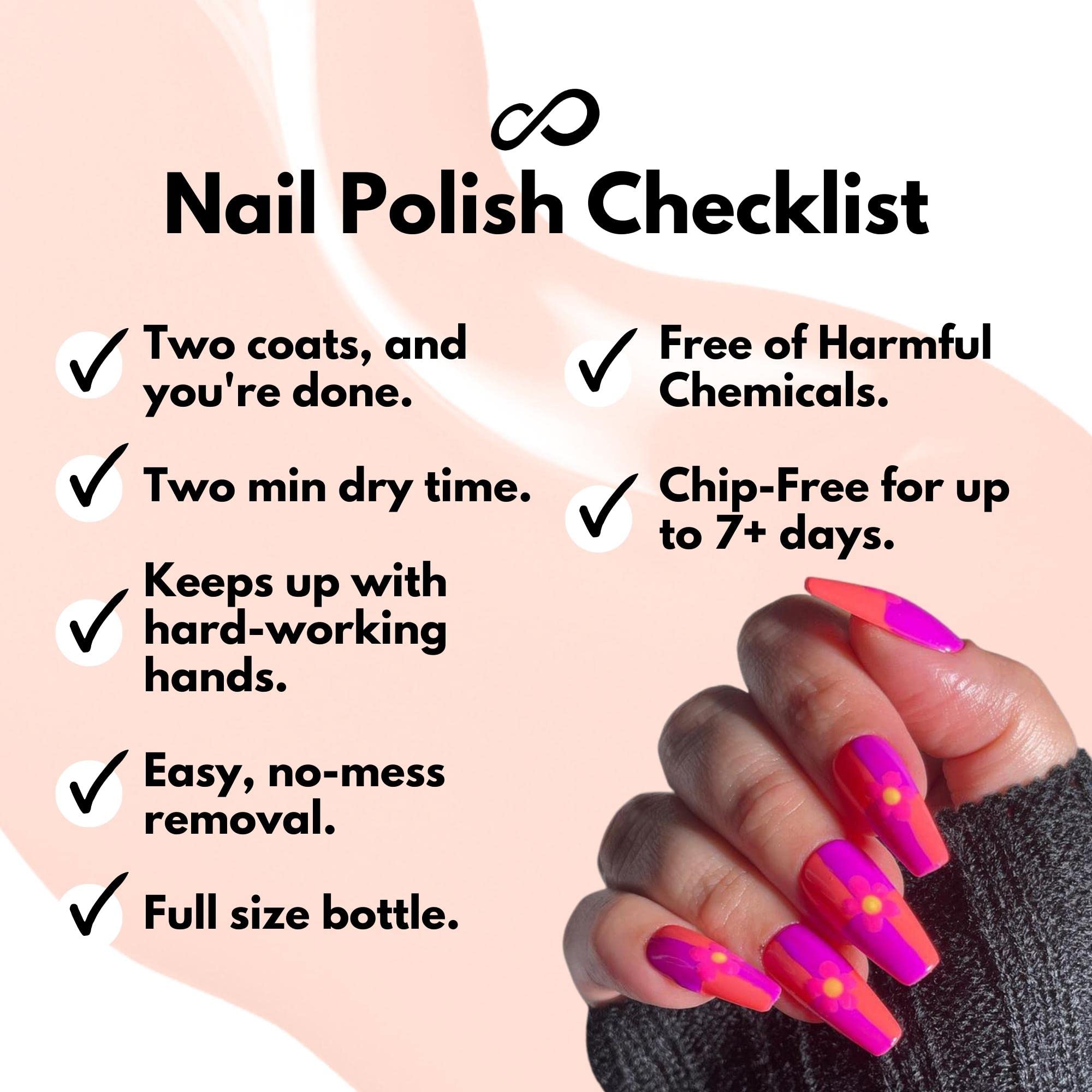 Eternal Neon red polish for classic bold color with high-gloss finish