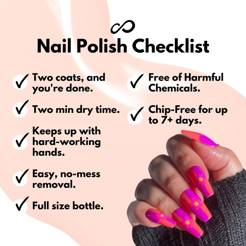 Eternal Neon red polish for classic bold color with high-gloss finish