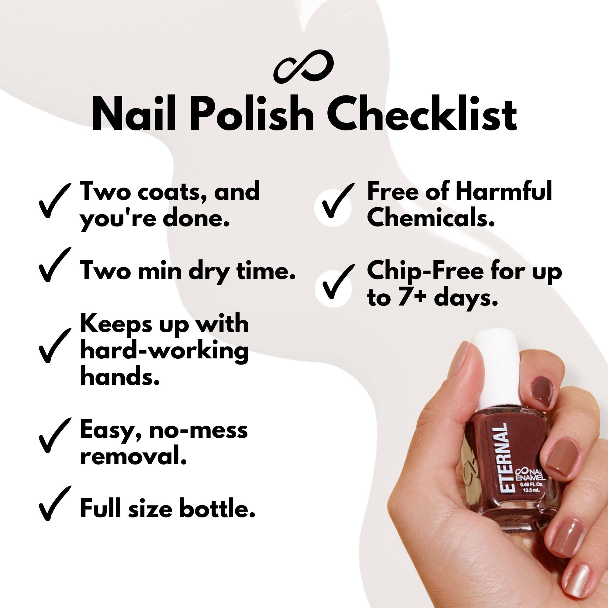 Eternal Nude Nail Polish Set close-up showing glossy finish and smooth coverage