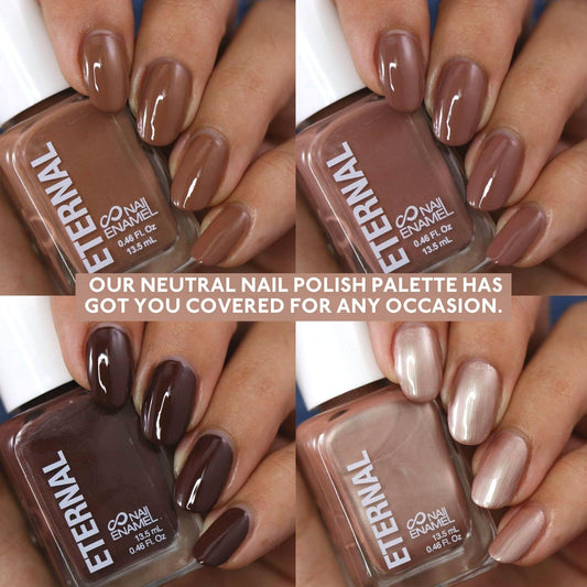 Eternal Nude Nail Polish Set shade 2 bottle with chocolate hue for versatile outfits