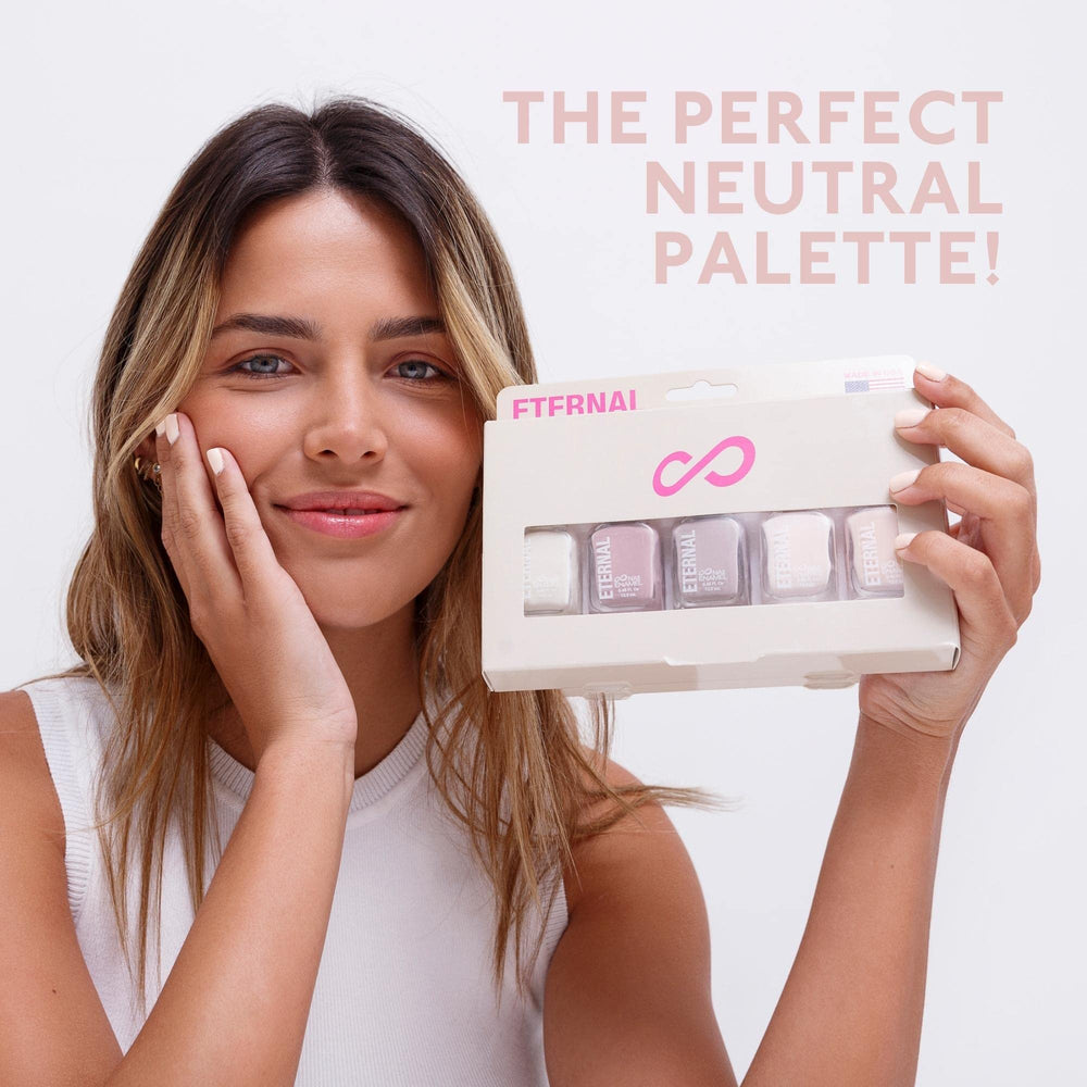 Eternal Pastel Nail Polish Set brush stroke demonstrates smooth, glossy coverage.
