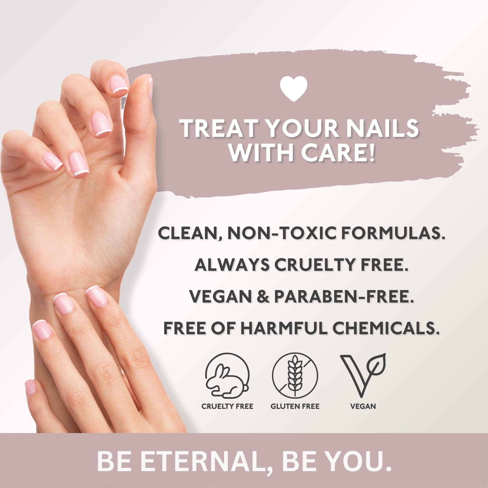Eternal Pastel Nail Polish Set nude pink brown colors suitable for everyday looks.