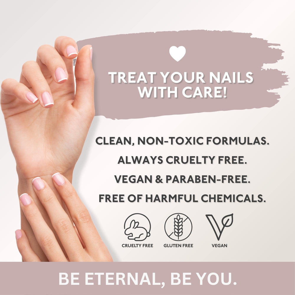 Eternal Pastel Nail Polish Set nude pink brown colors suitable for everyday looks.