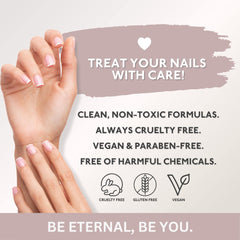 Eternal Pastel Nail Polish Set nude pink brown colors suitable for everyday looks.