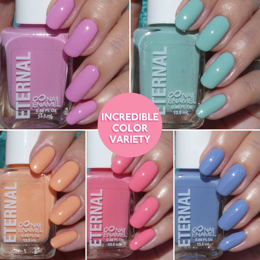 Eternal Pastel Nail Polish Set pastel orange shade for bright spring looks