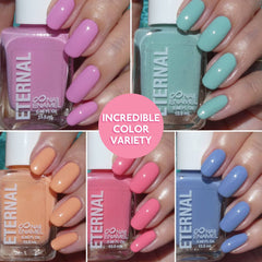 Eternal Pastel Nail Polish Set pastel orange shade for bright spring looks