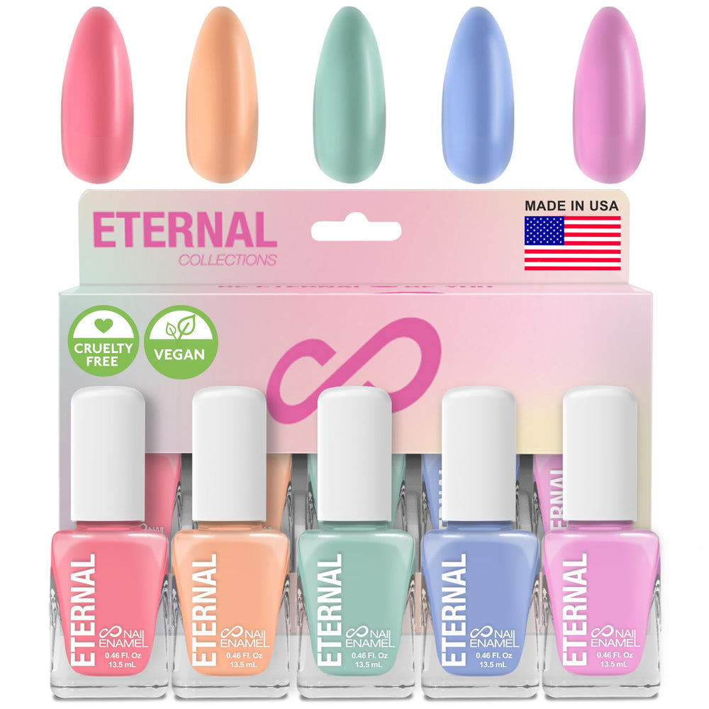 Eternal Pastel Nail Polish Set pastel pink shade for everyday manicure