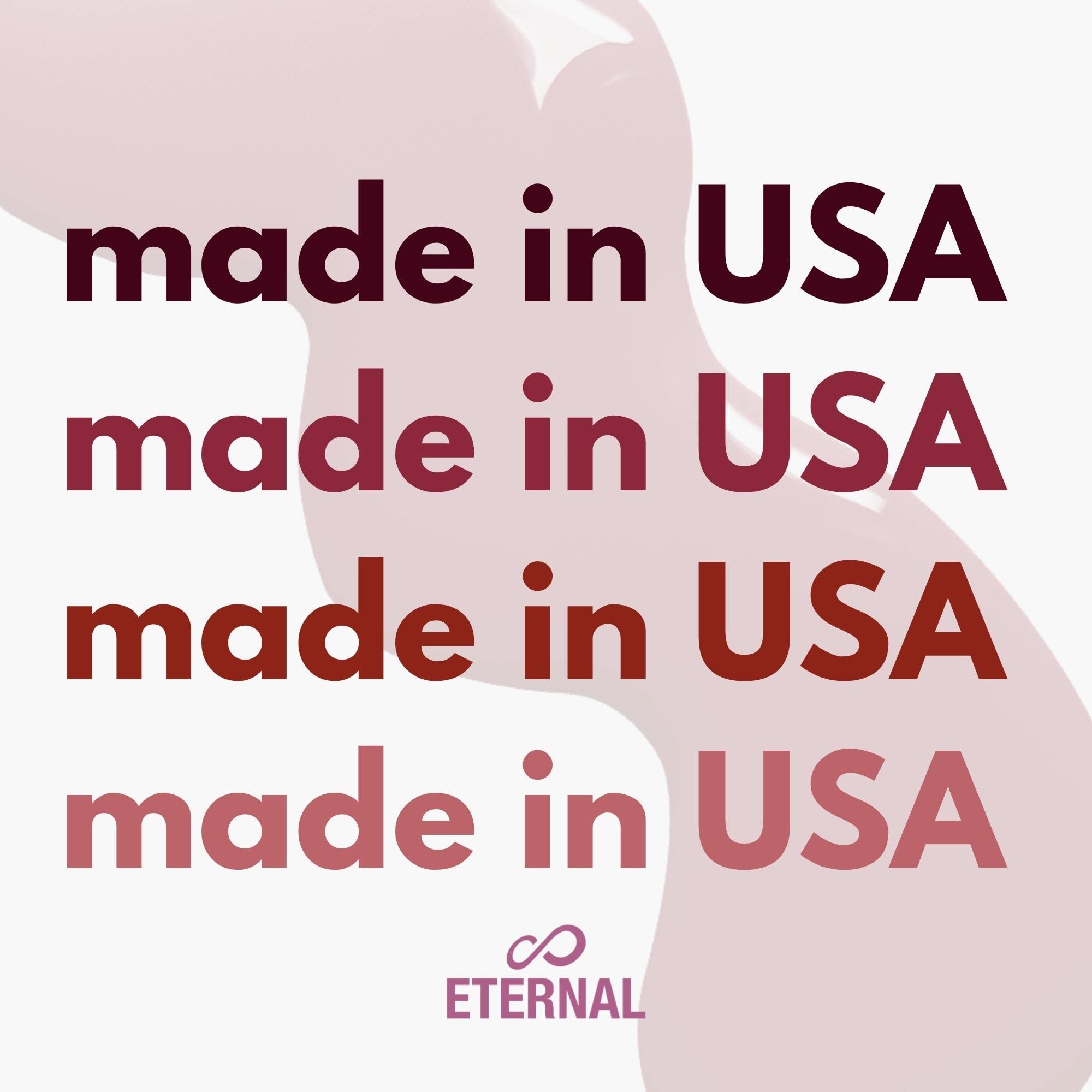 Eternal Rock and Rose brush stroke image highlights glossy finish and even coverage.
