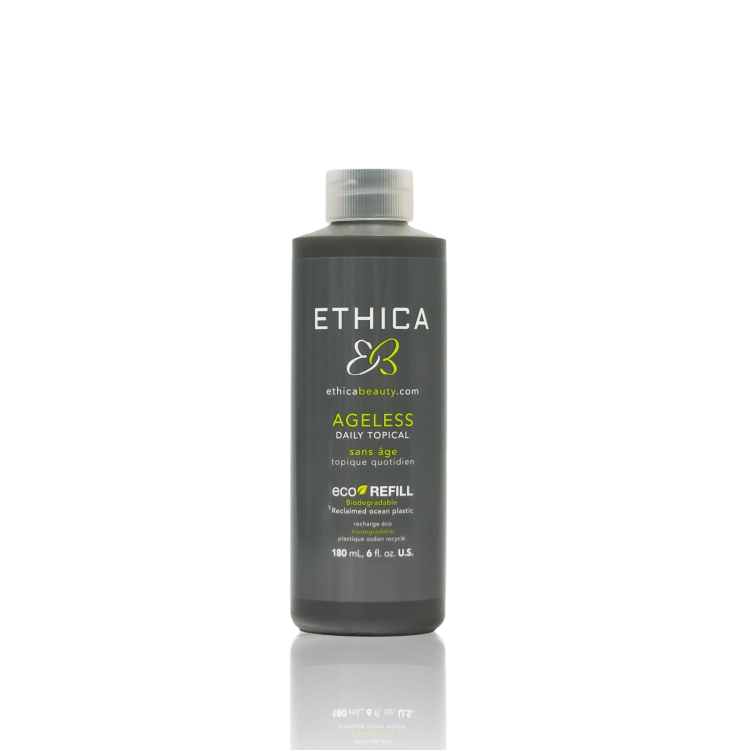 Ethica Beauty Ageless bottle front—sulfate-free daily scalp nourishment for healthy hair.