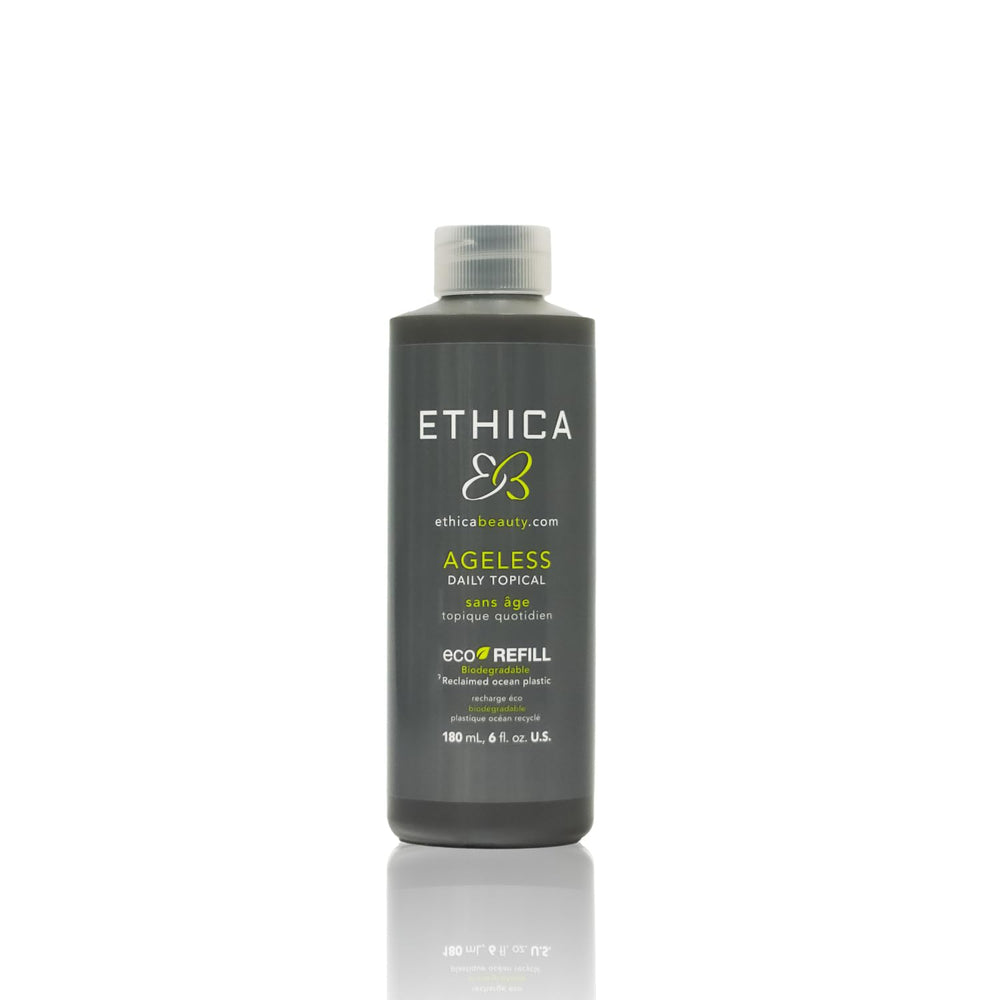 Ethica Beauty Ageless bottle front—sulfate-free daily scalp nourishment for healthy hair.
