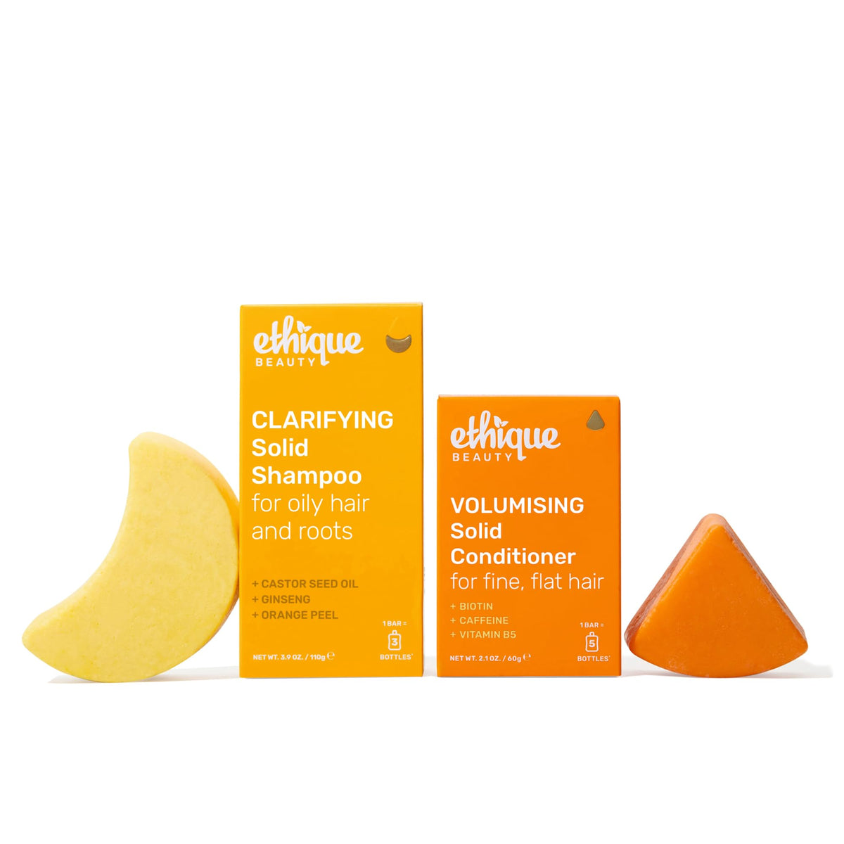 Ethique Beauty Clarifying Shampoo Bar with castor oil for gentle cleansing and oil control