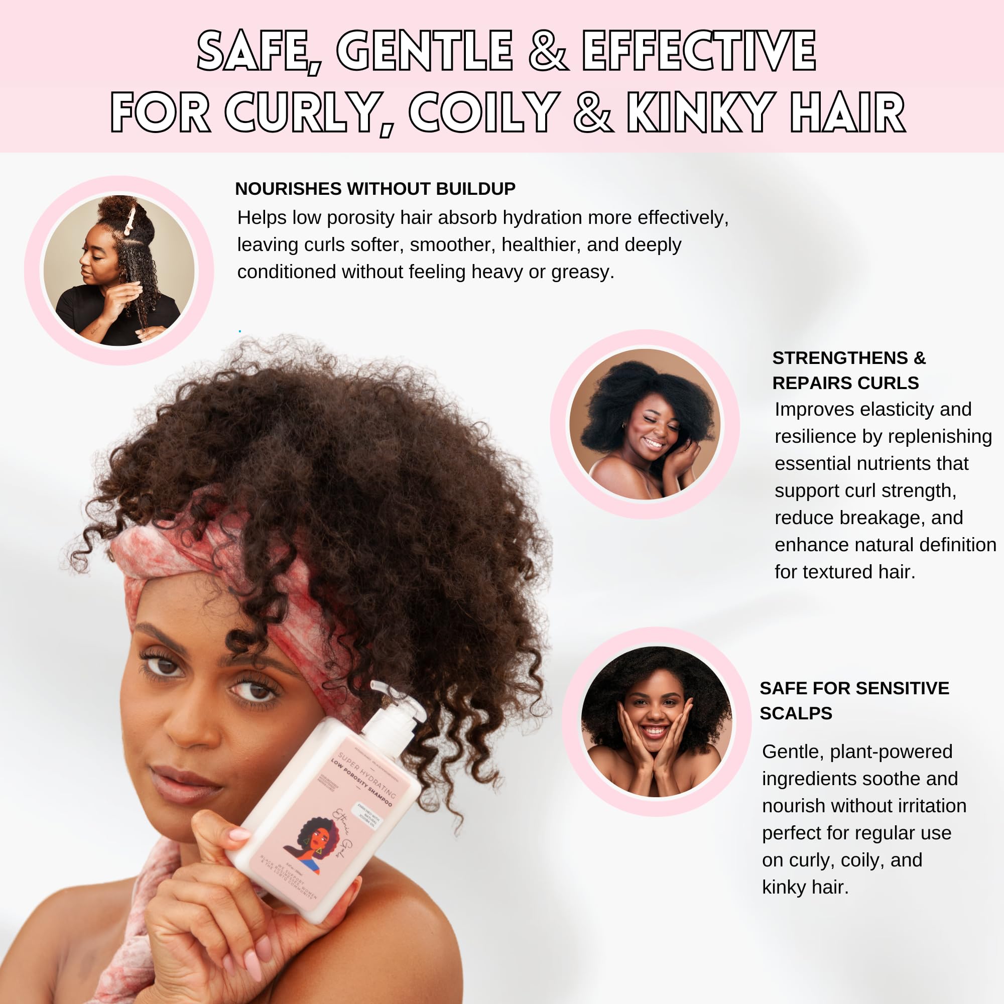 Ethnic Gals mask ingredients shea butter and argan oil nourish moisture balance