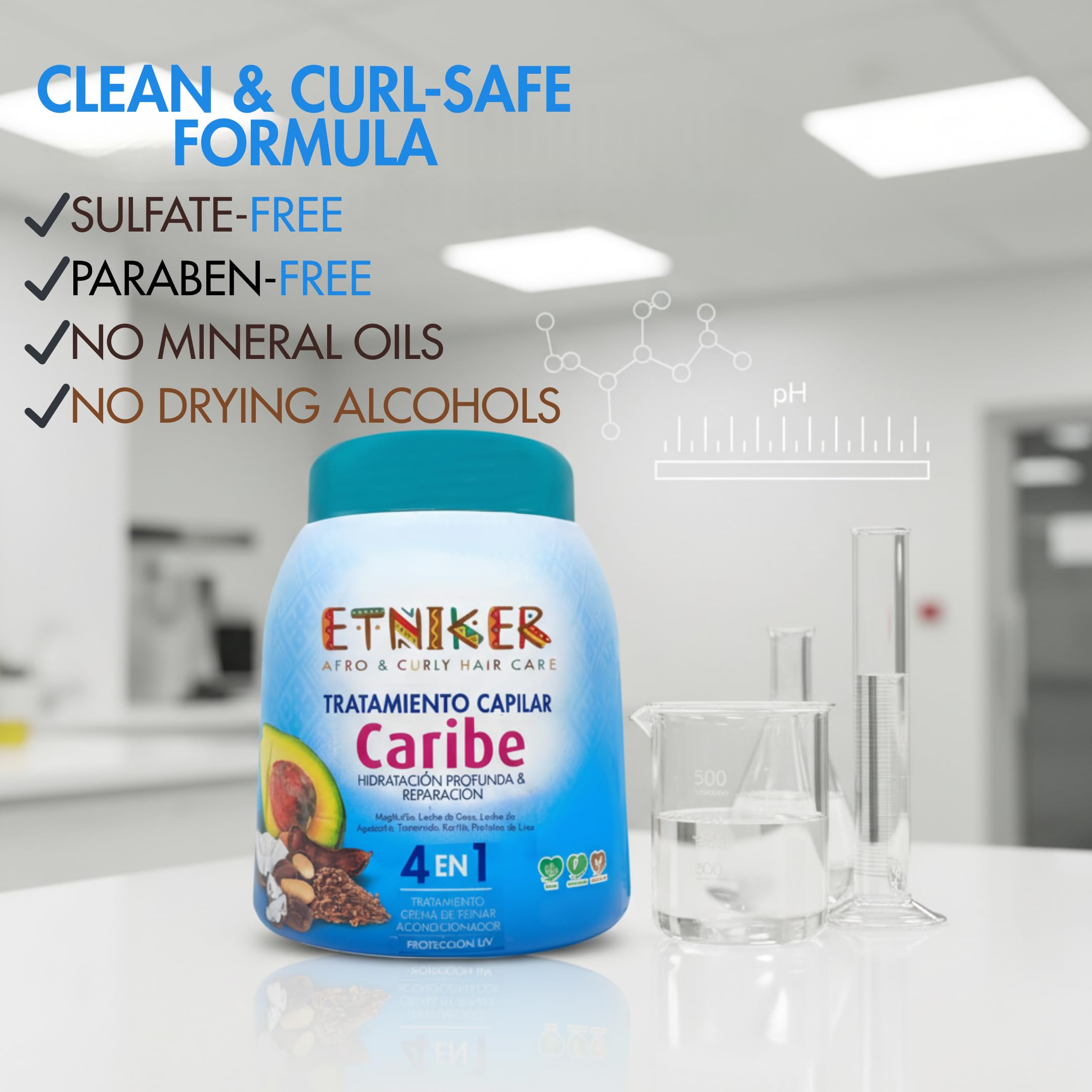 Etniker Caribe 33 oz bottle for salon-grade hydration and shine.