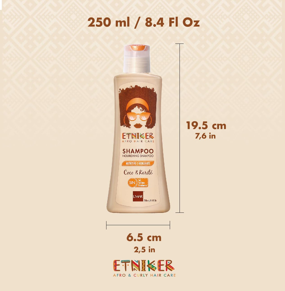 ETNIKER Nourishing Shampoo detangles hair and softens from the first wash.