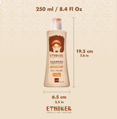 ETNIKER Nourishing Shampoo detangles hair and softens from the first wash.