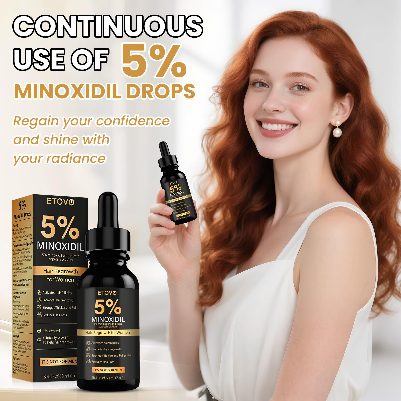 ETOVO thicker-hair appearance after consistent use.