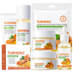Etuanxi Turmeric Skin Care Set packaging showing a complete daily ritual for refreshed skin.