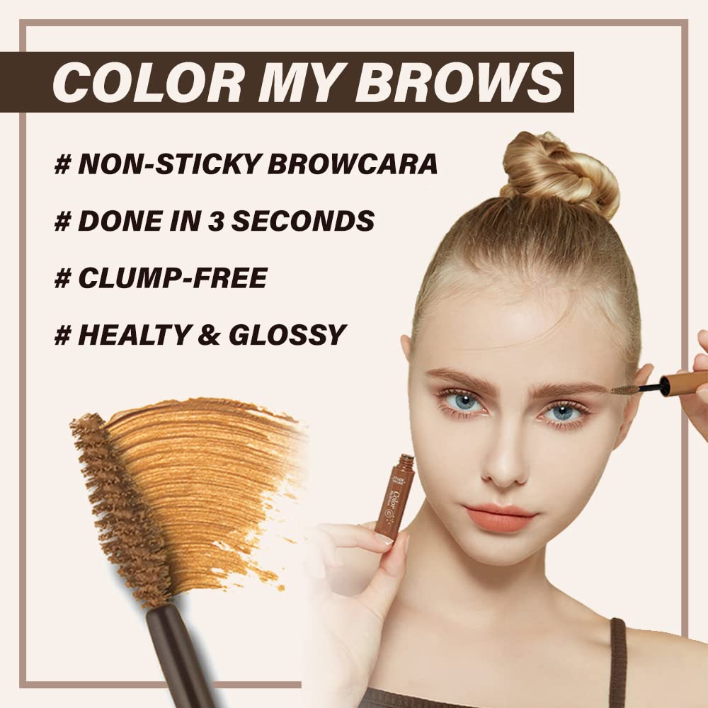 ETUDE Color My Brows demonstrates 3D natural color for fuller brows.