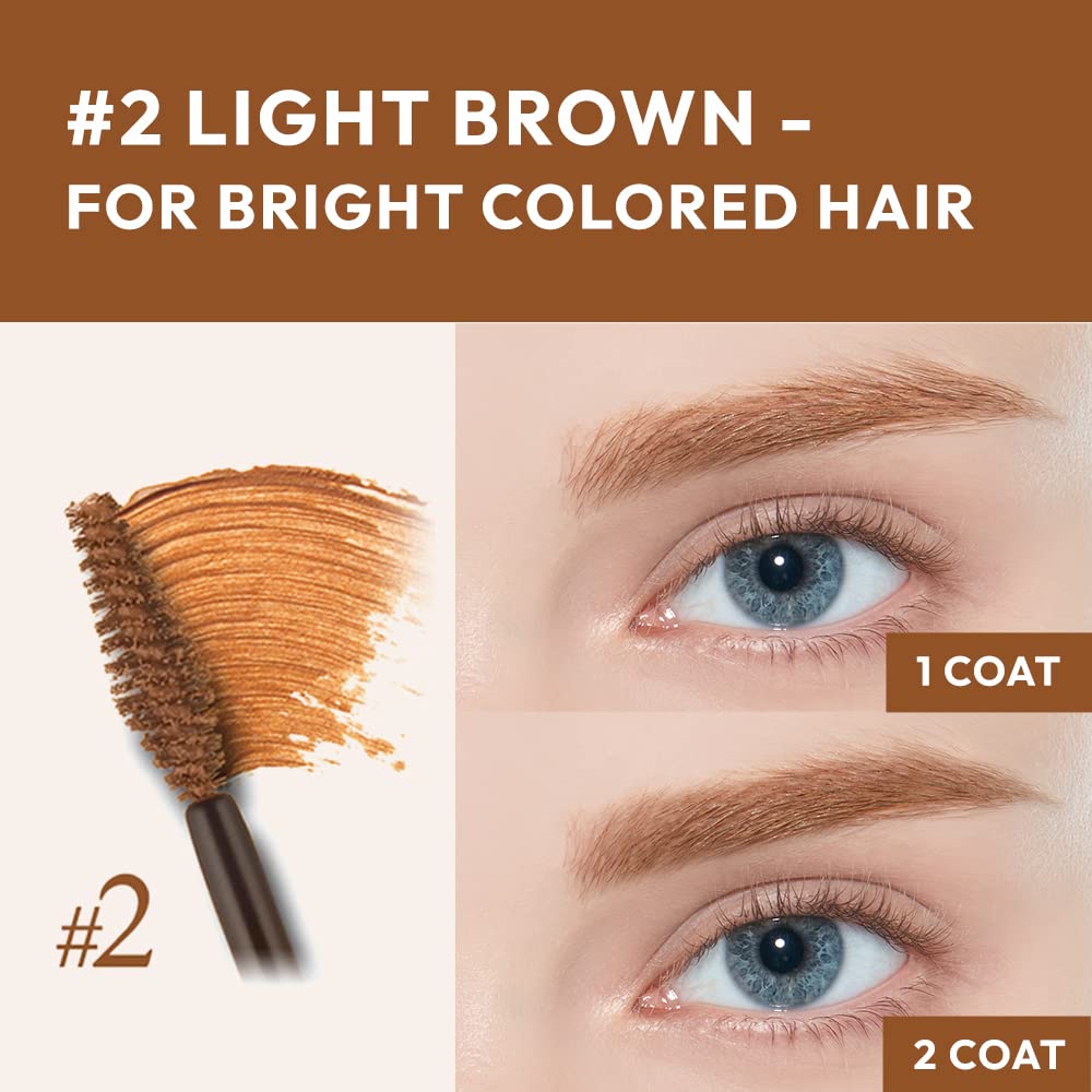 ETUDE Color My Brows displays gloss from natural beeswax and carnauba.