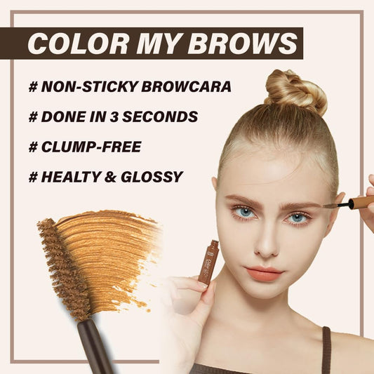 ETUDE Color My Brows Big Size brow mascara applied-natural-look wand for precise shaping.