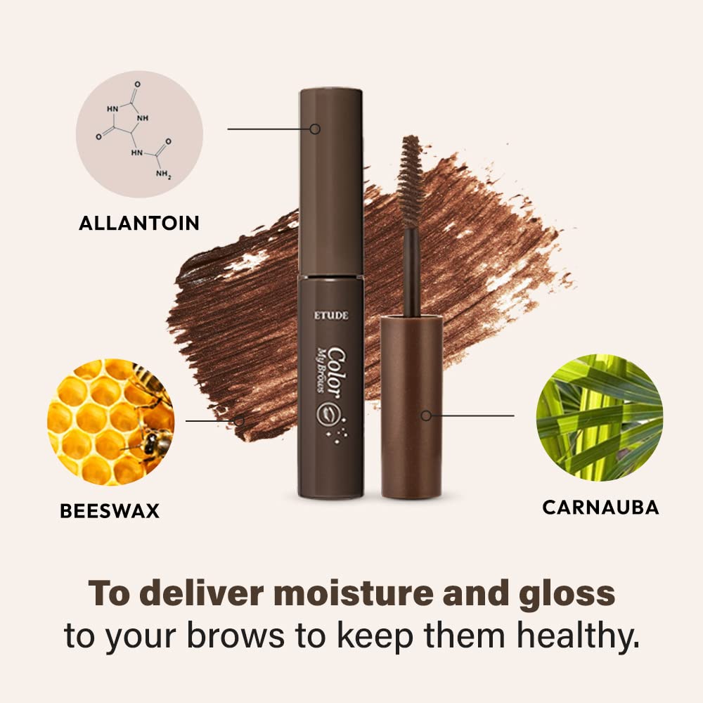 ETUDE Color My Brows clump-free application for delicate brows.