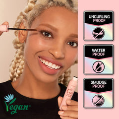 ETUDE Curl Fix Mascara #2 Brown brush close-up shows precise wand for defined lashes
