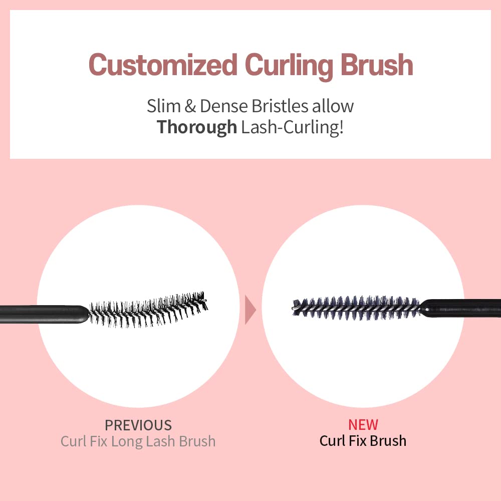 ETUDE Curl Fix Mascara #2 Brown lashes after one coat with noticeable curl