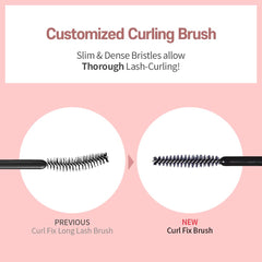 ETUDE Curl Fix Mascara #2 Brown lashes after one coat with noticeable curl