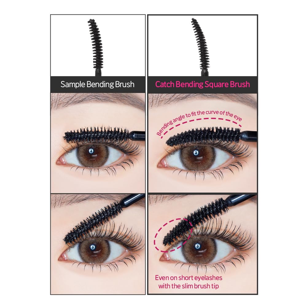 ETUDE Curl Fix Mascara Dense Bristles deliver dramatic volume without heaviness