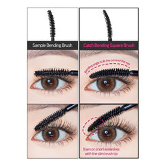 ETUDE Curl Fix Mascara Dense Bristles deliver dramatic volume without heaviness
