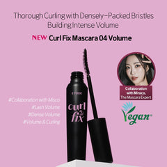 ETUDE Curl Fix Mascara Lashes Application captures defined, clump-free lashes
